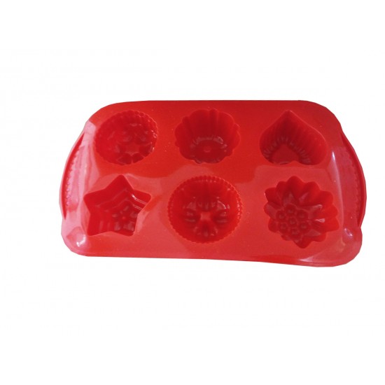 Forma din silicon pentru prajituri, 6 cavitati, 100COF