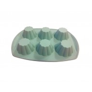 Forma din silicon pentru savarine, 6 cavitati, 77COF
