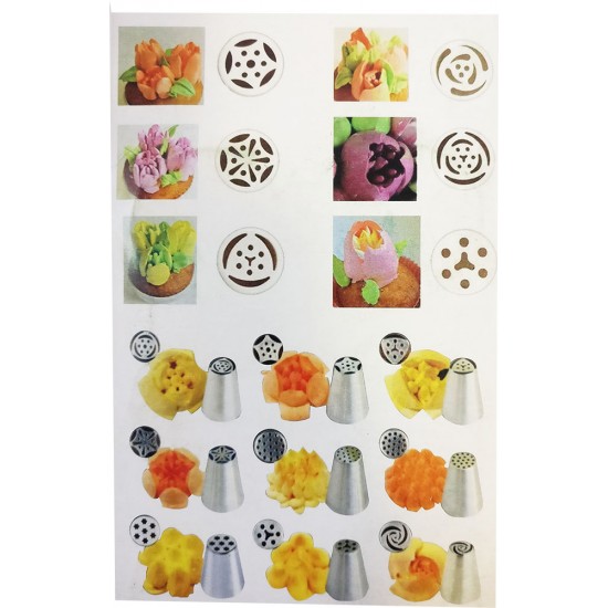 Set 6 duiuri ornat din inox, Rose, 57COF