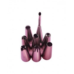 Set 8 duiuri ornat din inox, Rose, 59COF