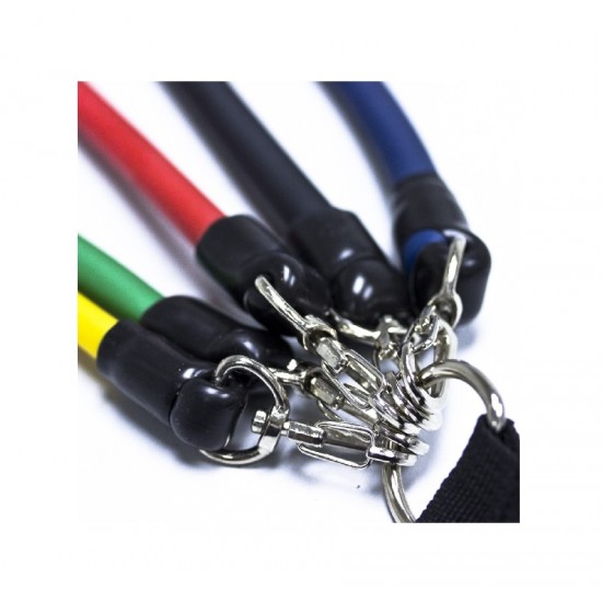 Sistem de antrenament fitness cu corzi extensibile, Power 100% Latex, JT003