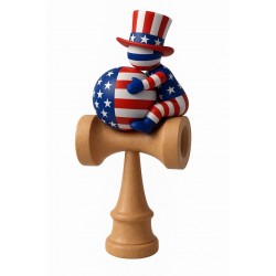 Kendama din lemn natural, Bila lemn +  Sticker Waterproof USA pentru telefon, 173KD