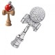 Kendama Profesionala, Bila din lemn, Design artistic cu finisaj Crapatura + Sticker pentru Telefon, 102KD