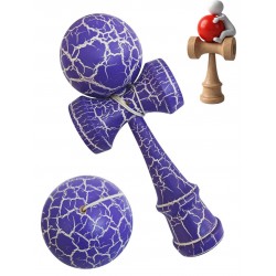 Kendama Profesionala, Bila din lemn, Design artistic cu finisaj Crapatura + Sticker pentru Telefon, 109KD
