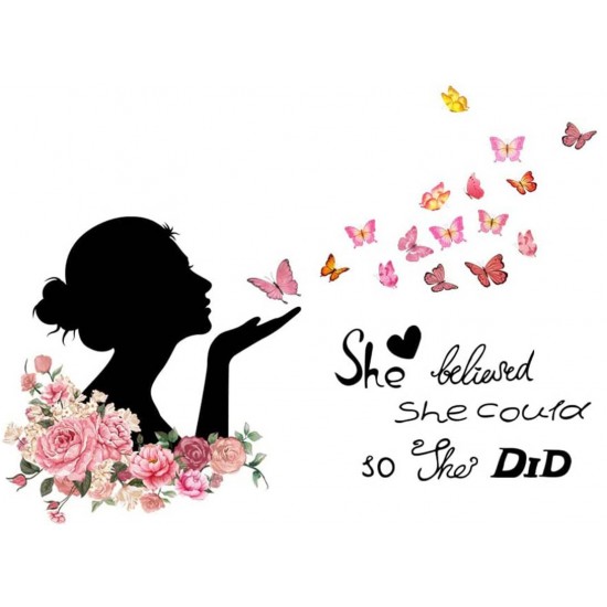 Sticker decorativ, She Believed, 90 cm, 1140STK