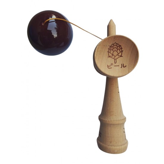 Kendama profesionala, Bila din lemn + Sticker pentru telefon, 122KD