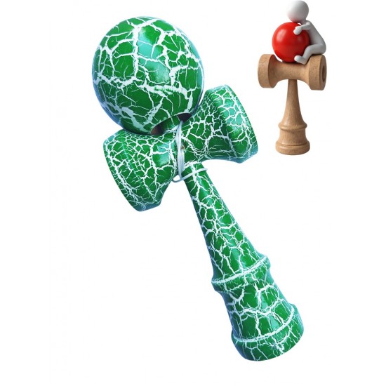 Kendama profesionala, Bila din lemn, Crack + Sticker pentru telefon, 130KD