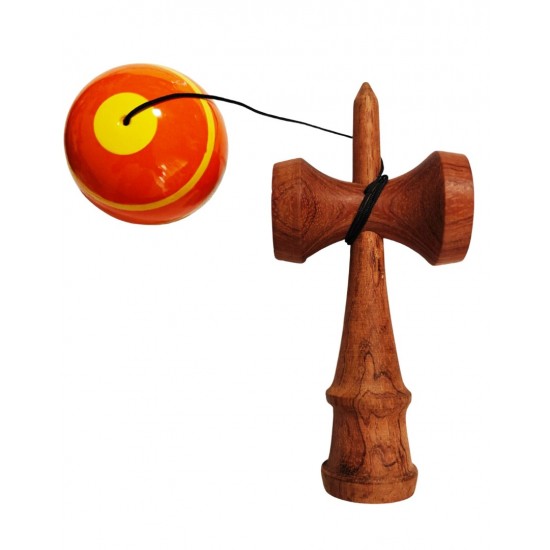 Kendama din lemn natural, Bila lemn + Sticker Waterproof USA pentru telefon, 150KD