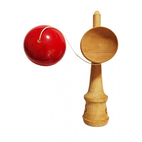Kendama din lemn natural, Bila lemn + Sticker Waterproof USA pentru telefon, 152KD