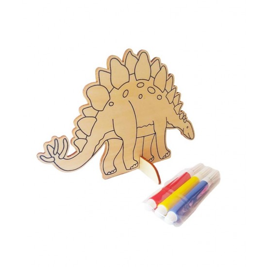 Pictura pe lemn, Model Dinozaur, 15 cm, 210LF