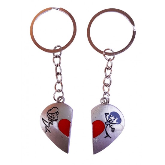 Set 2 brelocuri pentru Chei, Geanta sau Ghiozdan, Inima, 21BRL 