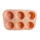 Forma silicon pentru prajituri turnate, Bej, 6 cavitati, 30 cm, 431COF