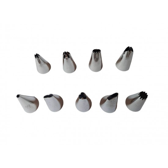 Set 9 duiuri ornat din inox, 3x1.8 cm, 443COF