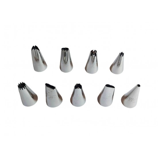 Set 9 duiuri ornat din inox, 3x1.8 cm, 443COF