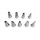 Set 9 duiuri ornat din inox, 3x1.8 cm, 443COF