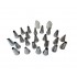 Set 24 duiuri ornat din inox, 2 adaptoare, 1 pos silicon, 447COF