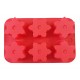 Forma silicon in forma de fulgi de zapada, 6 cavitati, Rosu, 25 cm, 473COF