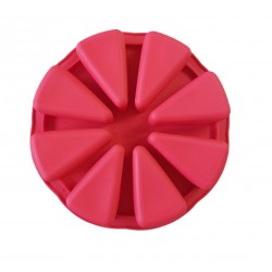 Forma silicon pentru prajituri, Felii de Pizza, 8 cavitati, Rosu, 27 cm, 476COF