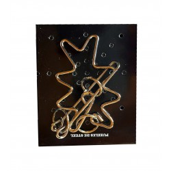 Puzzle brain twister din metal, Pentru copii si adolescenti, 7 cm, 477CUB-9