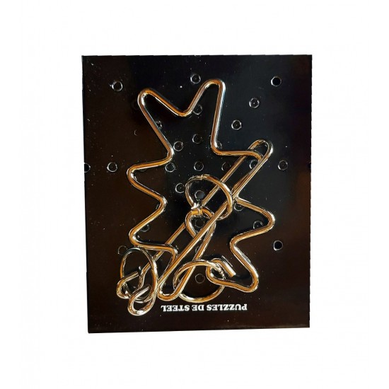 Puzzle brain twister din metal, Pentru copii si adolescenti, 7 cm, 477CUB-9 Puzzle brain twister din metal, Pentru copii si adolescenti, 7 cm, 477CUB-9