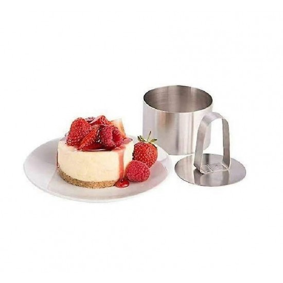 Forme prajituri inima, stea, floare, rotund cu pasator, pentru patiserie, bucatarie si plating, inox, 528COF