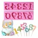Set 2 matrite din silicon pentru cifre din martipan, 17 x 5.5 cm, 551COF