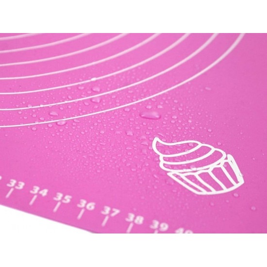 Covoras pentru aluat din silicon, foaie antiaderenta, 60x80 cm, Mov, 558COF