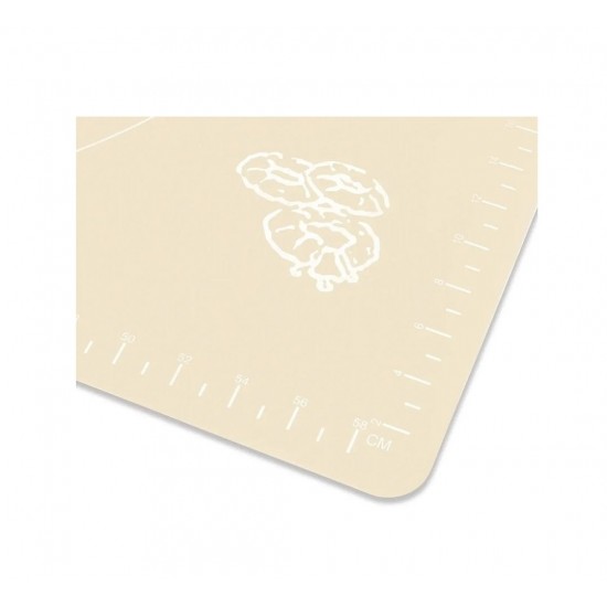 Covoras pentru aluat din silicon, foaie antiaderenta, 60x80 cm, Bej, 559COF