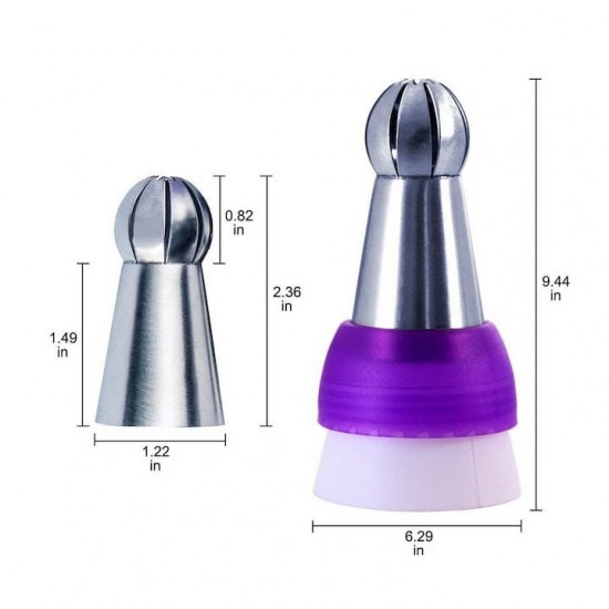 Set 10 piese, 7 Duiuri de Ornament pentru Torturi si Prajituri, 1 pos silicon. 1 adaptor, 100 de posuri, 562COF