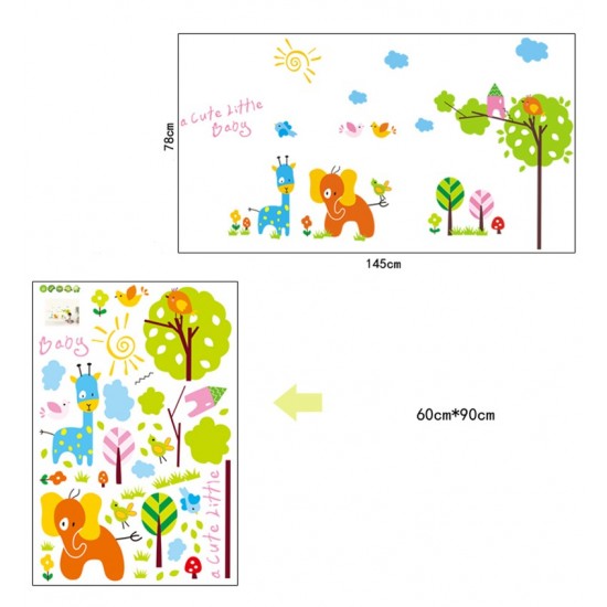 Sticker decorativ, Animale, 145 cm, 738STK