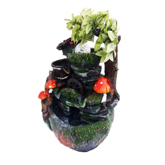 Fantana arteziana, cu buton On/off, Bila si leduri luminoase, 30 cm, 84AAX Fantana arteziana, cu buton On/off, Bila si leduri luminoase, 30 cm, 84AAX