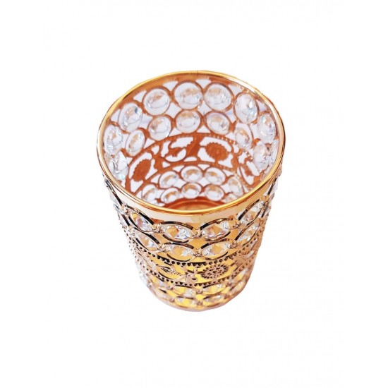 Suport pensule pachiaj. Crystal Luxury, Gold, 13 cm,  A13575