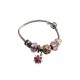 Bratara fantezie, cu talismane roz, Flori, A4B31 Bratara fantezie, cu talismane roz, Flori, A4B31