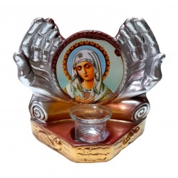 Candela cu doua maini, Fecioara Maria, 21 cm, GXL052