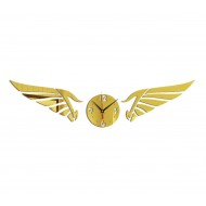 Ceas decorativ de perete, Aripi, Oglinda acrilica, 85 cm, MC-061