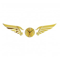 Ceas decorativ de perete, Aripi, Oglinda acrilica, 85 cm, MC-061