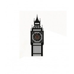 Ceas decorativ de perete, Big Ben, Ceas cu Autocolant, 90 cm, CD882