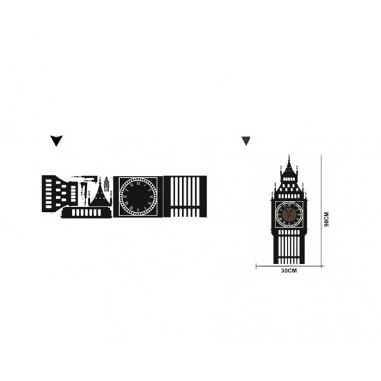 Ceas decorativ de perete, Big Ben, Ceas cu Autocolant, 90 cm, CD882