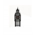 Ceas decorativ de perete, Big Ben, Ceas cu Autocolant, 90 cm, CD882