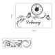 Ceas decorativ de perete, Fluturi, Ceas cu Autocolant, 55 cm, CD874