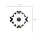 Ceas decorativ de perete, Fluturi, Oglinda acrilica, 40 cm,  MC-035
