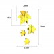Ceas decorativ de perete, Frunze, Oglinda acrilica, 56 cm, MC-071 Ceas decorativ de perete, Frunze, Oglinda acrilica, 56 cm, MC-071