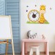 Ceas decorativ de perete, Girafa, Ceas cu Autocolant, 53 cm, CD865