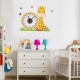 Ceas decorativ de perete, Girafa, Ceas cu Autocolant, 53 cm, CD865