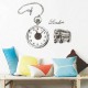 Ceas decorativ de perete, London, Ceas cu Autocolant, 50 cm, CD869