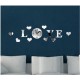 Ceas decorativ de perete, Love, Oglinda acrilica, 50 cm, LK-13 Ceas decorativ de perete, Love, Oglinda acrilica, 50 cm, LK-13