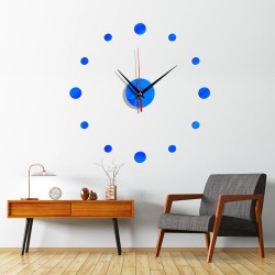 Ceas decorativ de perete, Simple, Oglinda acrilica, 30 cm, MC-078