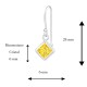 Cercei argint, Inima, Cristale Yellow, A4S23942 Cercei argint, Inima, Cristale Yellow, A4S23942