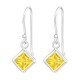 Cercei argint, Inima, Cristale Yellow, A4S23942 Cercei argint, Inima, Cristale Yellow, A4S23942