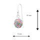 Cercei argint, Minge, Cristale Multicolor, A4S12995 Cercei argint, Minge, Cristale Multicolor, A4S12995